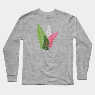 Ferns | Green Pink | Long Sleeve T-Shirt